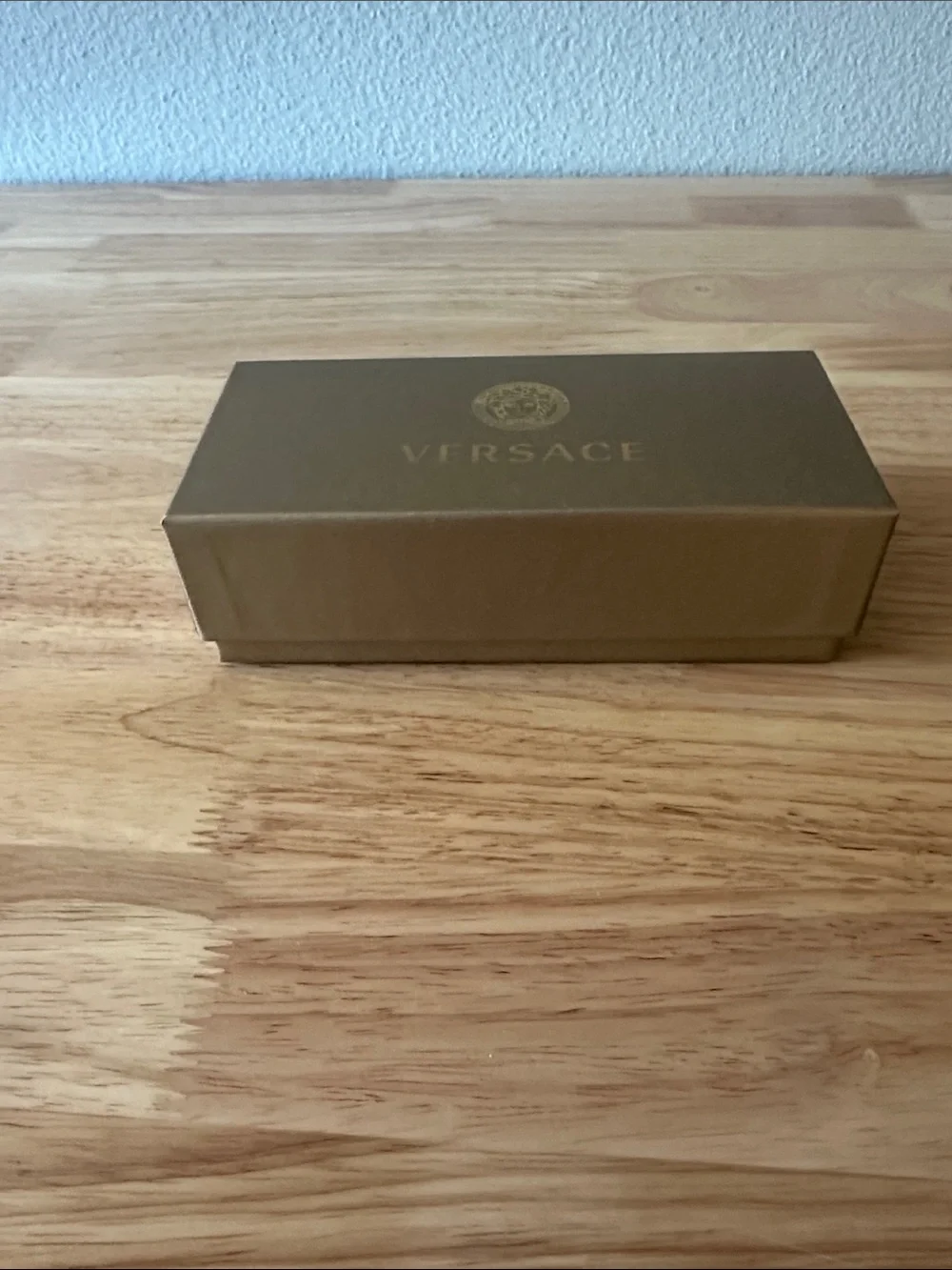 Versace Bronze/Gold Sunglasses Case with Gold Medusa Emblem